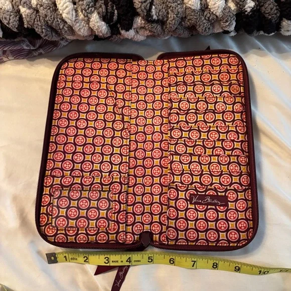 Vera Bradley Burgundy and Yellow Patterned Wallet - Picture 3 of 5